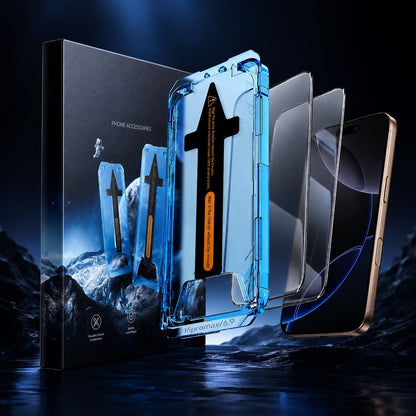 📱Military Grade Shatterproof 8K HD Auto Dust-Elimination Bubble Free Tempered Glass with Ultra Fit Tray