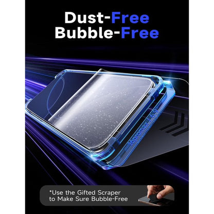 📱Military Grade Shatterproof 8K HD Auto Dust-Elimination Bubble Free Tempered Glass with Ultra Fit Tray