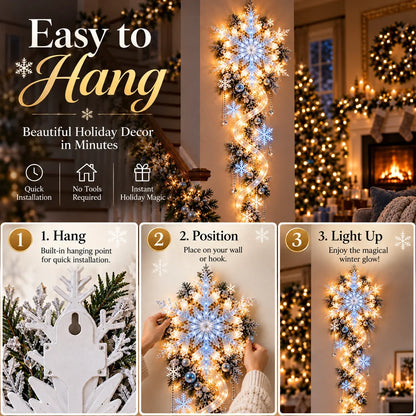 ❄️ Giant Snowflake Blizzard Trail™- Let the Snowstorm Glow Indoors