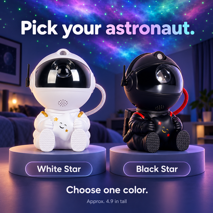 🧑‍🚀 Astronaut Galaxy Projector – Starry Room Light with Remote