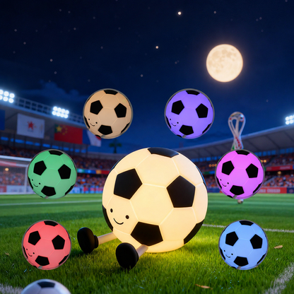 ⚽ Rechargeable Soccer Night Light – Tap-Control Bedside Glow
