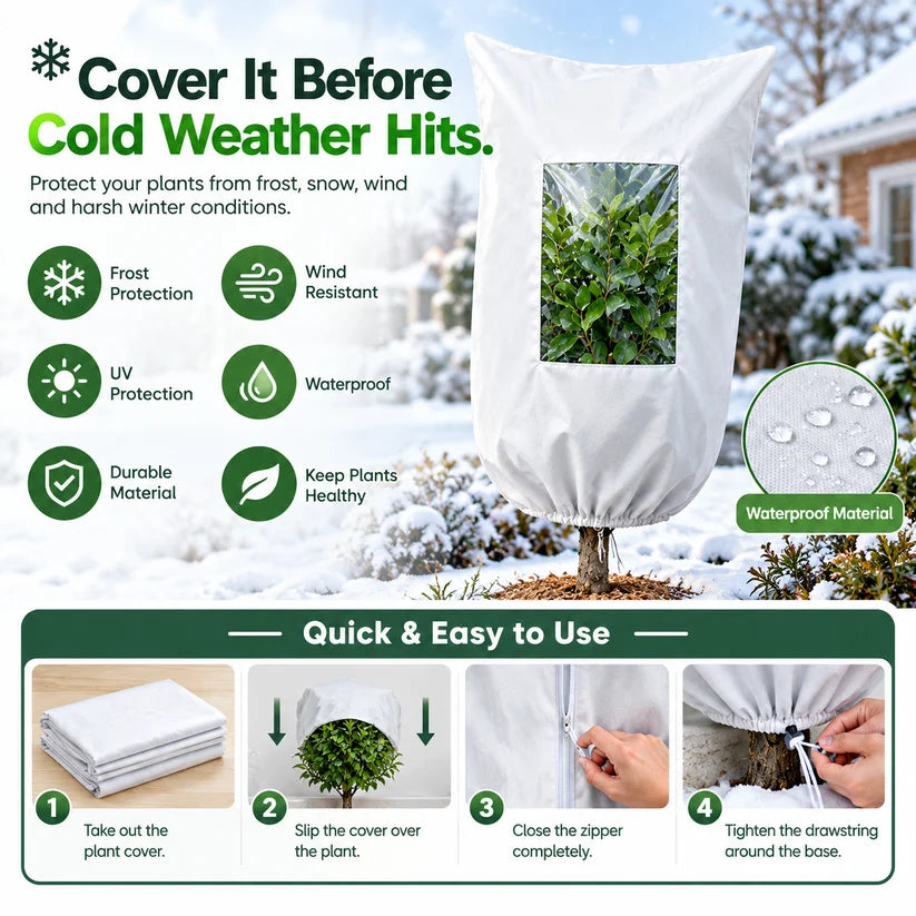 Plant Frost Protection Cover - Winter Frost Protection For Trees, Plants, And Shrubs